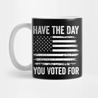Have The Day You Voted For Retro Vintage American Flag Mug